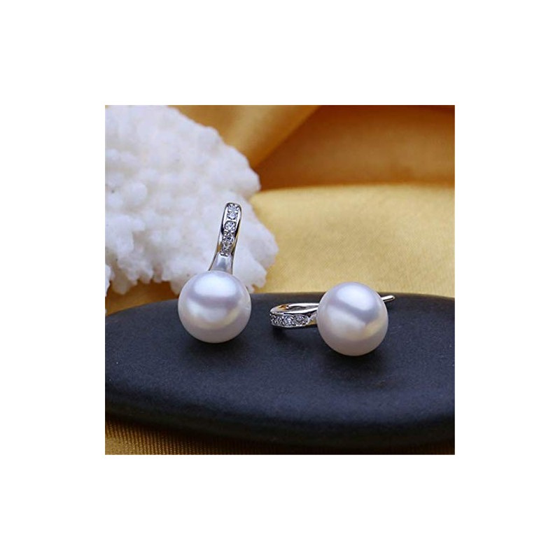TreasureBay 925 Sterling Silver Freshwater Pearl Earrings