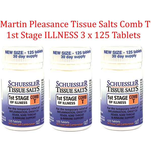 3 x 125 Tabs Martin & Pleasance COMB T 1st STAGE ILLNESS Schuessler Tissue Salts