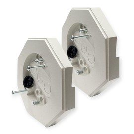 iMBAPrice IMBA-8131-2 Vinyl Siding Lamp Mounting Kit for 1/4-inch or 5/16-inch Outdoor Vertical Siding Lap with Built-in Electrical Box, 2-Pack