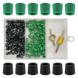 200 PCS 1/4" Rubber Gasket Sealing O Ring Kit, Replacement Gasket Seals and Valve Core Remover Tool for Air Conditioning Refrigeration Charging Hose, Manifold Auto Repair Tool