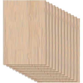 TOMVAES 12 Pcs Portable Density Board, Rectangular Wooden Boards, Unfinished Craft Wood, Wooden Plywood Planks, Suitable for Crafts DIY Cutting Engraving Burning (20 * 30 CM)