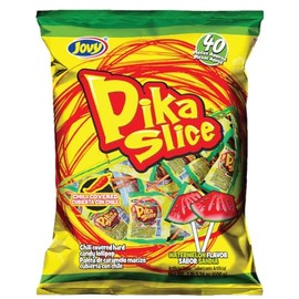 Jovy Pika Slice Watermelon Chili Lollipops – Unique Sweet and Spicy Treats, 40 Pieces