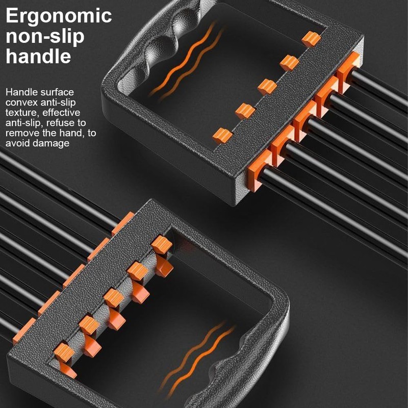 MTSDM 2Pcs Chest Expander, 5 Tubes Removable Ajustable Arm Strength