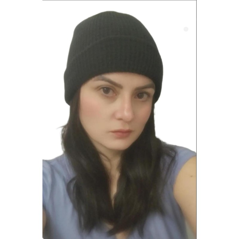 Unisex Black Knit Beanie for Cold Weather