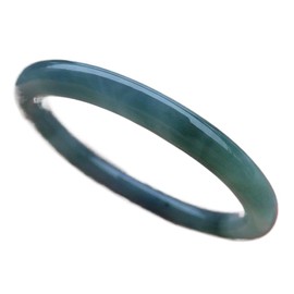 Certified Green 100% A JADE Jadeite Baby Circle Bangle Bracelet 43mm 689490 AS