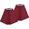 GO&SO Set of 2 Burgundy Bell Lamp Shades Fabric Lampshade,