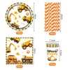 68 Pieces Construction Site Party Tableware for 16 Guests, Construction