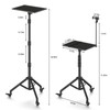 Facilife Projector Stand Tripod with Wheels, Laptop Tripod Stand Rolling,