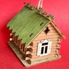 Cabin Rustic Wood House Ornament • Cabin Woods Forest Ski