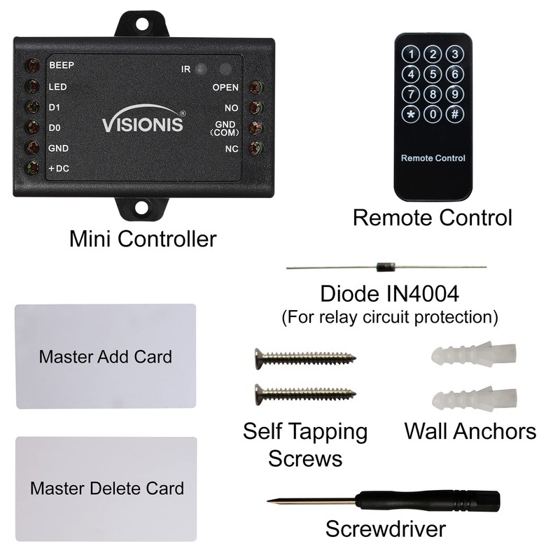Visionis VIS-3003 Access Control Weatherproof Metal Housing Anti Vandal Digital