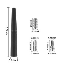 Erato Stubby Antenna 3.5 Inch Compatible with F150 2009-2025 & Bronco 2021-2025, TPE Replacement Antenna, F150 Accessories, Internal Copper Coil for Enhanced AM/FM Reception