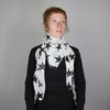 Freak Scene Cotton Scarf - Stars 8 cm white -