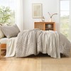 Litanika Comforter Oversized King Size Set Khaki, 3 Pieces Chevron