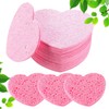 Donano 50 PCS Facial Sponges,Compressed Sponges,Heart Shape Face Cleansing Sponge,