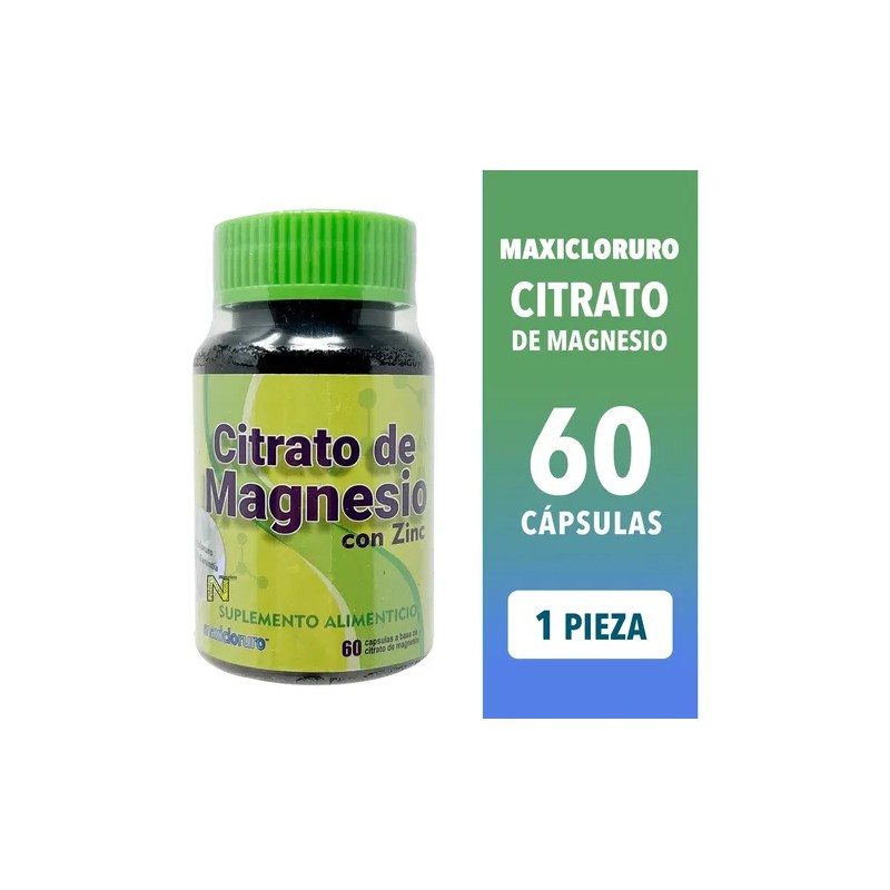 Citrato De Magnesio Con Zinc (60 Caps) Maxicloruro
