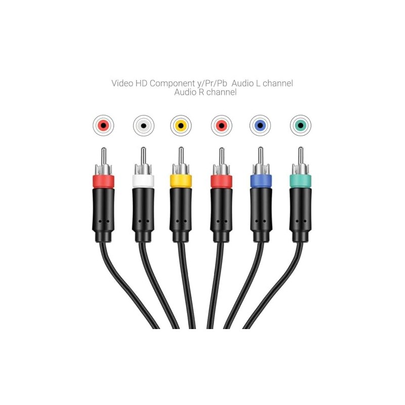 Azduou Premium Ypbpr Component Video Cable for PS2/3 with True