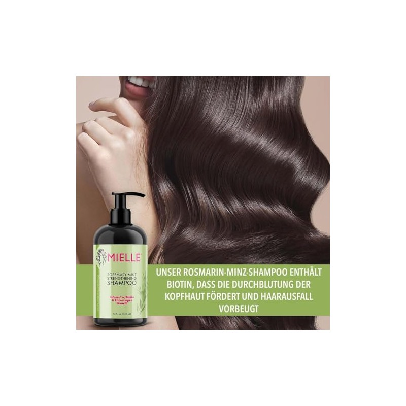 P-Beauty Rosmarin Minze Shampoo, mit Biotin 355ml - stärkendes Haarshampoo