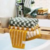 Soft ombre bamboo washcloth bathroom towel grid green