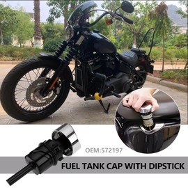 VGOL 1-Piece Oil Tank Cap with Dipstick Replacement Part 572197 Compatible with Harleys Davidson Sportster XL 2004-2020 XR1200 2008-2012