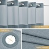 WONICY Extra Long No Hook Shower Curtain with Snap in