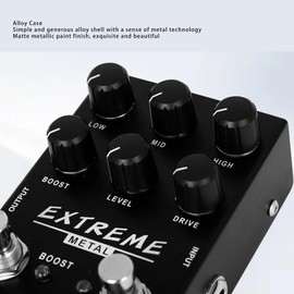 Electric Guitar Distortion Pedal High Gain Boost Metal Effects Pedal for Live Performance Alloy