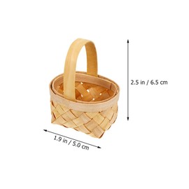 ULTECHNOVO 5Pcs Handwoven Miniature Candy Baskets for Rustic Wedding Party Favors Decorative Woven Box and Storage Basket for Home Crafts and Party Decorations