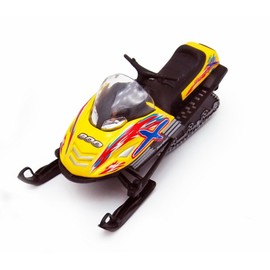 KiNSMART 5.25" Diecast Model Pullback Toy Snowmobile (Yellow)