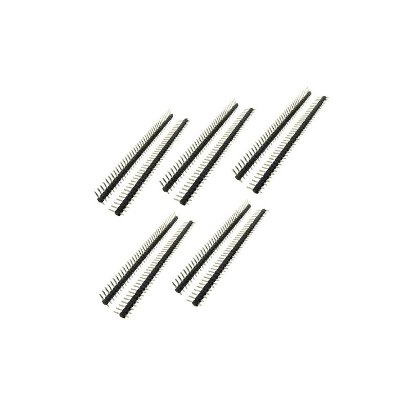 Sourcingmap 10 Pcs 40 Pin 2.54mm Pitch Straight Single Row
