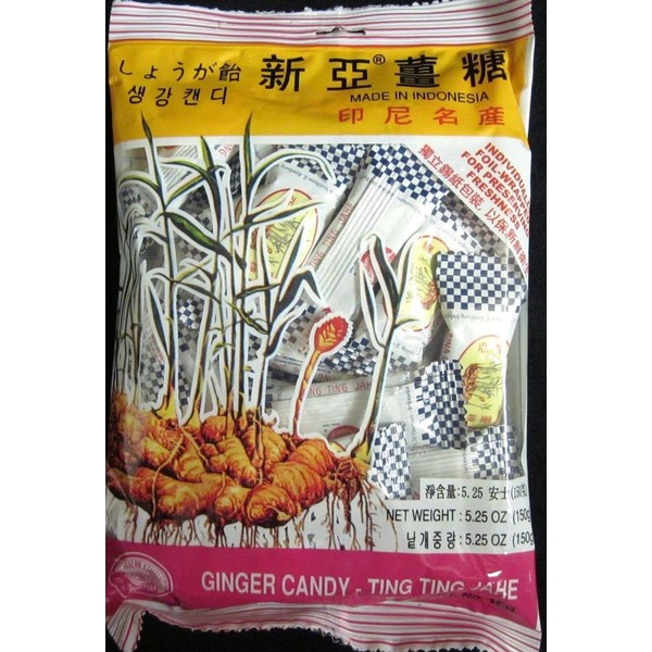 2 BAGS Ting Ting Jahe Ginger Candy Herbal Health Snack 4.40 Ounce