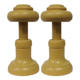 Pair of Wooden Curtain Stem Holdbacks Natural