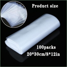 100 Pcs Paint Sprayer Bags, Paint Sprayer Parts, 8'' X 12'' Sprayer Cup Liners, Transparent Spray Gun Cup Canister Liners for HVLP Wagner Paint Sprayer Parts Compatible with Most Airbrush Guns