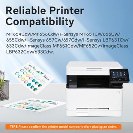 CRG 067H CRG-067 Toner Cartridge Set Replacement for Compatible Canon 067H Compatible for Color ImageClass MF656Cdw LBP632Cdw MF654Cdw MF653Cdw LBP633Cdw Printer (5 Pack)