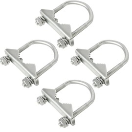XRDS-RF 4 Set Stainless Steel Hex Head U-Bolt Antenna Mount Clamp V Jaw Bracket