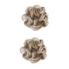 BIUDECO 2pcs Long-lasting Tail Bun Hair Extension Bun Wig Hairpiece