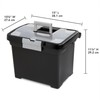 Sterilite Portable Lockable File Box Organizer with Handle and Clear