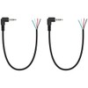 Fancasee 2-Pack 3.5mm 1/8" to Speaker Wire TRRS Stereo Right