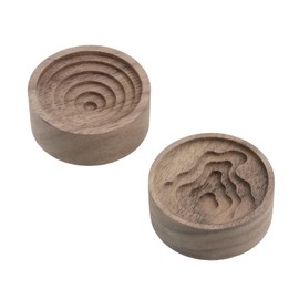 Nicerity 2Pcs Wood Car Essential Oil Diffuser Wooden Aromatherapy Round Car Oil Diffuser Essential for Home Office Bedroom (Type-3)