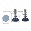 CSFMC Furniture Leveler Swivel Feet PTFE(Teflon) Bottom(25mm Base),Threaded Shank(1/4-20) Adjustment