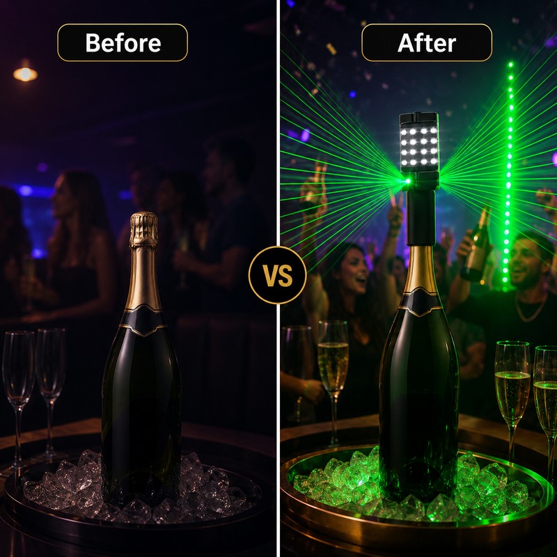 Rechargeable LED Strobe Baton for Party Decor – Aluminum Flashing
