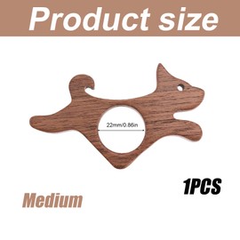 Walnut Book Page Holder, 0.86in Medium Cute Shape Wooden Finger Book Page Holder Wood Thumb Page Holders for Reading Practical Book Opener Bookmark Accessories Ideal Gift for Readers Book Lovers(Dog)