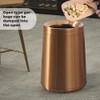 YOJIA 2.1 Gallon/8L Bathroom Trash Can, Rose Gold Metal Trash