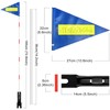 Bike Safety Flag 6 Foot Heavy Duty Fiberglass Pole Polyester