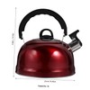 Mikinona Whistling Kettle 1l Small Camping Tea Pot Red Stainless
