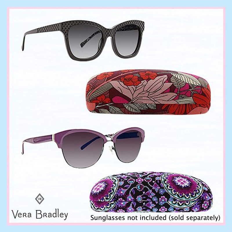 Vera Bradley Sunglasses Clamshell Case, Floating Garden (Sunglass Case)