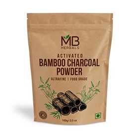 MB Herbals Activated Charcoal Powder 100 Gram / 3.5 oz | Food Grade Bamboo Charcoal Powder | Deep Cleanses & Detoxifies Skin & Hair | Ingredient for ToothPowder