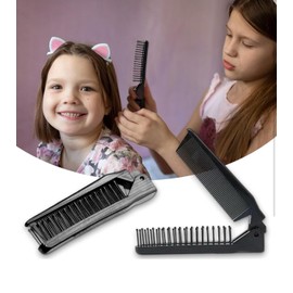 Faltbare Haarbürste für unterwegs, zusammenklappbar, tragbar, Mini-Haarbürste für Frisur für Frauen und Männer Art.74718