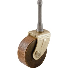 Shepherd Hardware 9051 1-5/8-Inch Designer Stem Casters, Wood Wheel, 5/16-Inch Stem Diameter, Brown, 2-Pack