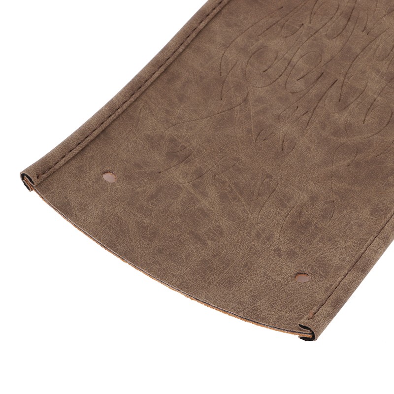 Motorcycle Fender Bib Cover Artificial Leather Decorative Pad Flame Pattern