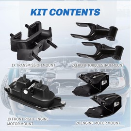 Rockplanet Engine Motor Mount and Transmission Mount Kit Compatible with 2006-2011 Chevy Impala, 2006-2007 Chevy Monte Carlo V6 3.5L, A2818 A5372 A2906 A5263