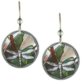 Earth Dreams-Cattails and Dragonfly Earrings